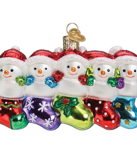 Snow Family Of 5 Ornament
