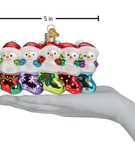 Snow Family Of 5 Ornament