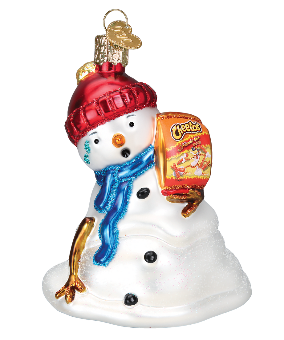 Flamin' Hot Cheetos Snowman Ornament