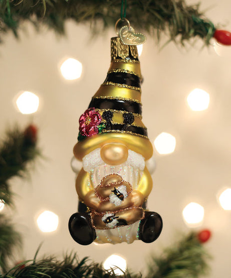 Bee Happy Gnome Ornament