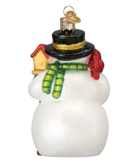 Snowman With Cardinal Ornament - Grazingbelles