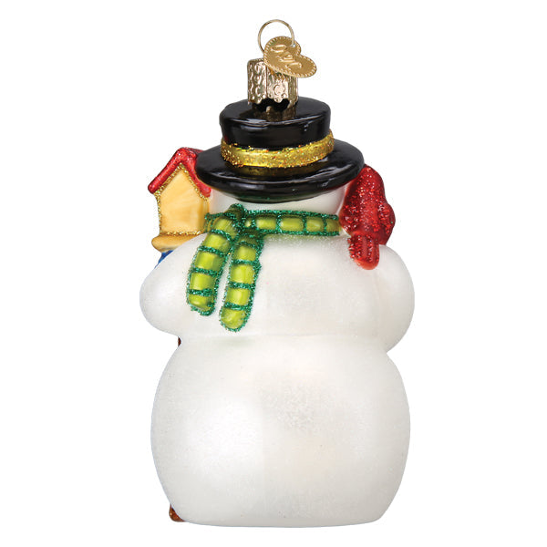 Snowman With Cardinal Ornament - Grazingbelles