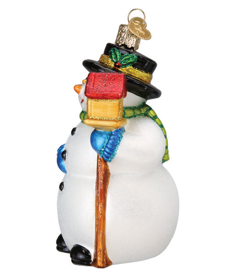 Snowman With Cardinal Ornament - Grazingbelles