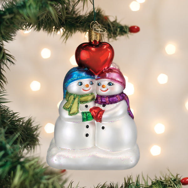 Snow Couple's First Christmas Ornament - Grazingbelles