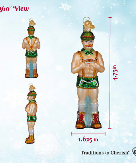Dasher, Holly Jolly Hunk Ornament