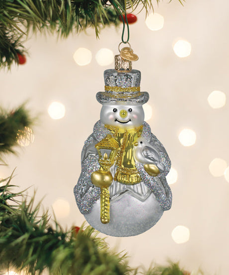 Sterling Snowman Ornament