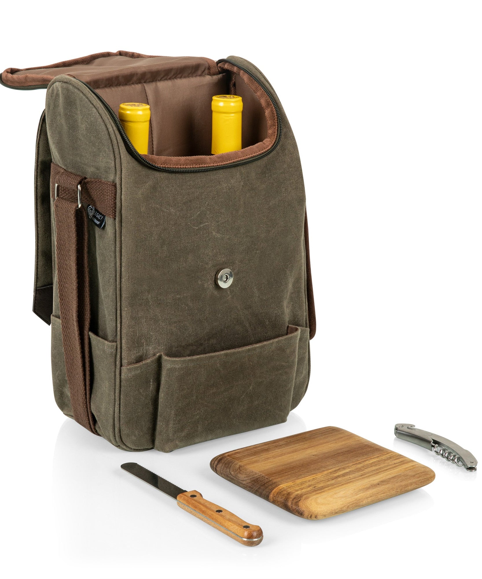 2 Bottle Insulated Wine & Cheese Cooler Tote