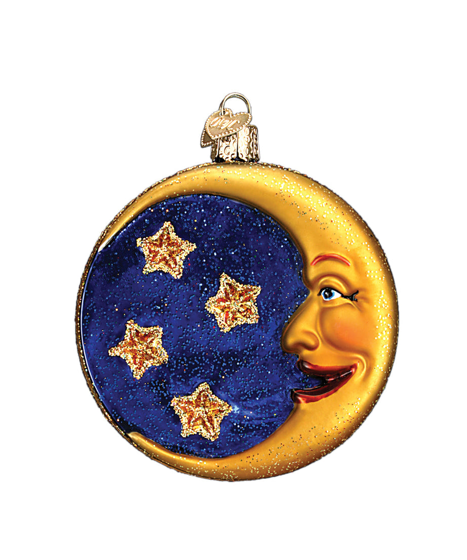 Owl In Moon Ornament