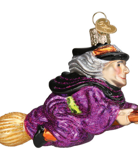 Witch On Broomstick Ornament
