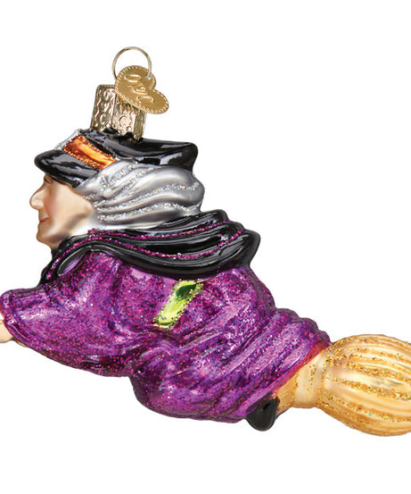 Witch On Broomstick Ornament