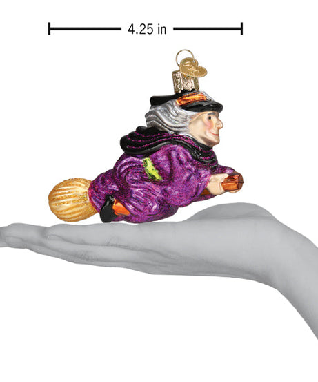 Witch On Broomstick Ornament