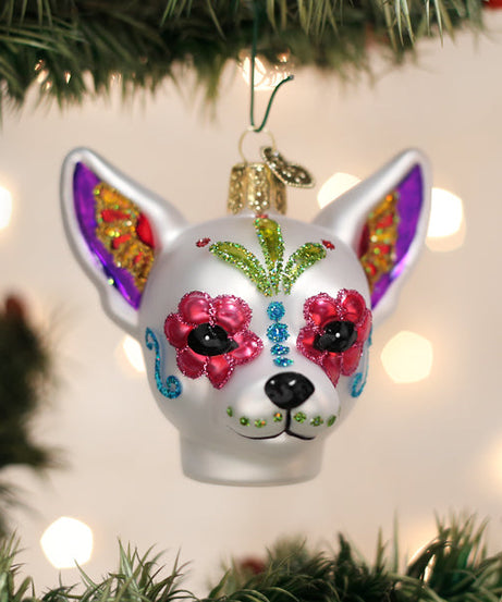 Dia De Los Muertos Dog Ornament
