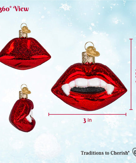 Vampire Lips Ornament