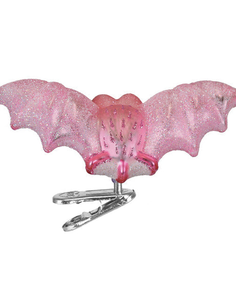 Shimmering Pink Bat Ornament
