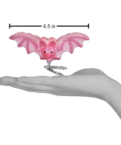 Shimmering Pink Bat Ornament
