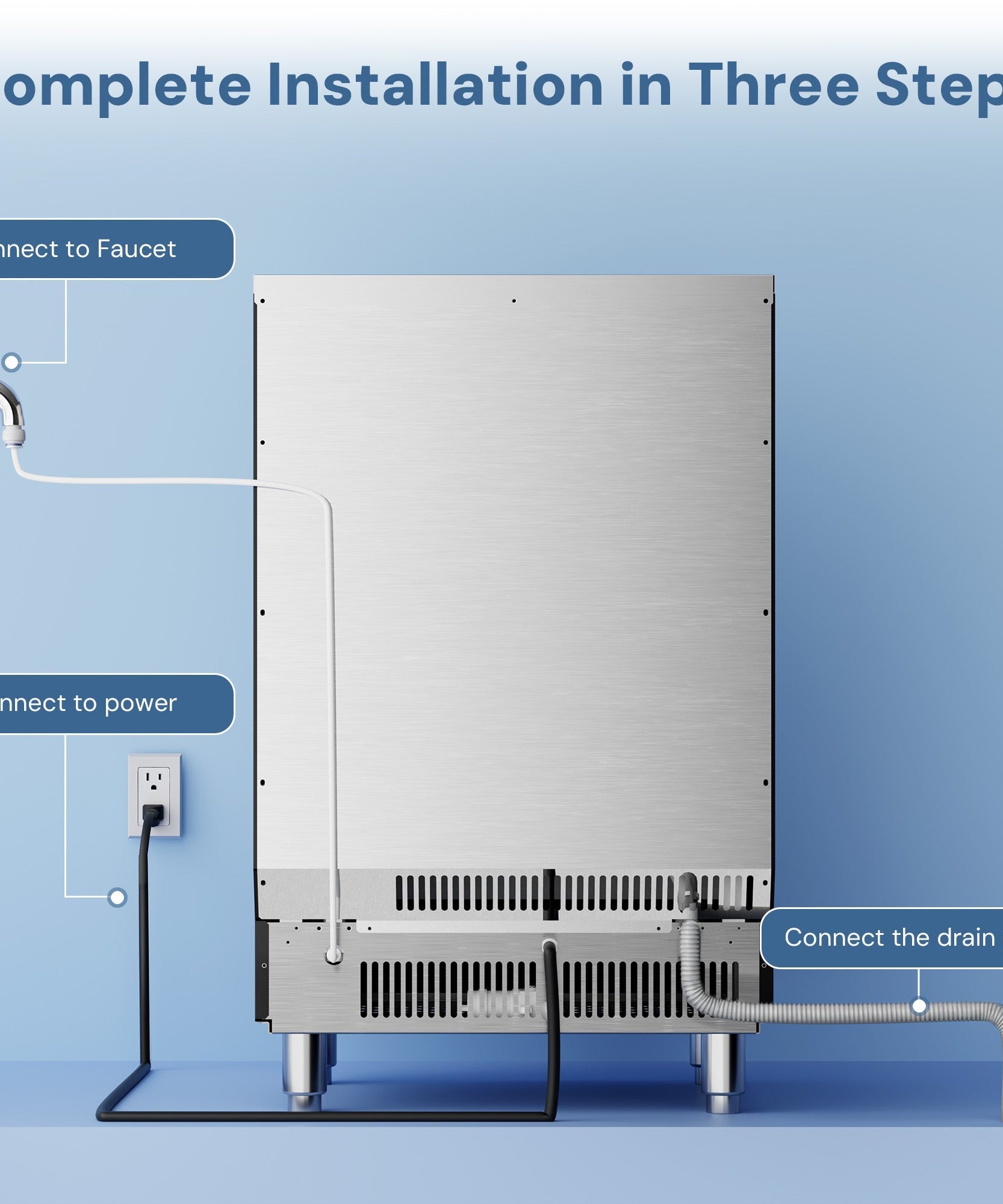 100LBS/200LBS/265LBS  Freestanding Commercial Ice Maker Z5845A
