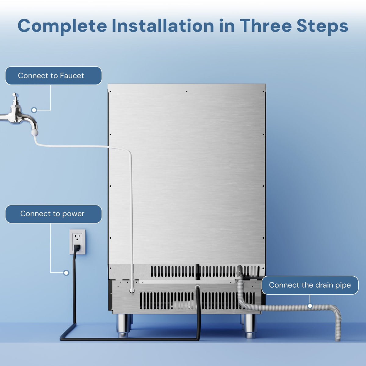 100LBS/200LBS/265LBS  Freestanding Commercial Ice Maker Z5845A