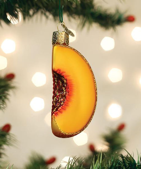 Peach Slice Ornament