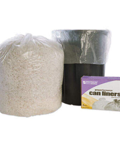 AbilityOne 8105015574983, SKILCRAFT High Density (HDPE) Coreless Roll Can LinersNatural, 33 gal, 12 microns, 33" x 40", Natural, 250/Box - Grazingbelles