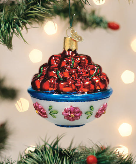 Bowl Of Cherries Ornament - Grazingbelles