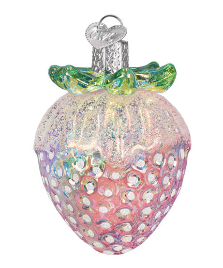 Shimmering  Strawberry Ornament