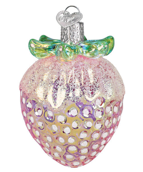 Shimmering  Strawberry Ornament