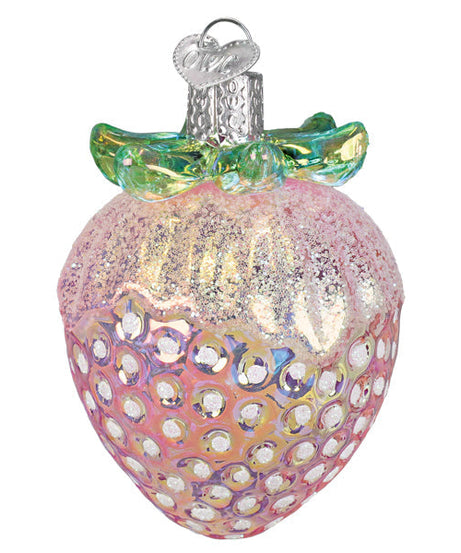 Shimmering  Strawberry Ornament