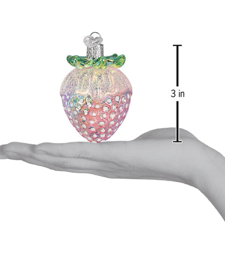 Shimmering  Strawberry Ornament