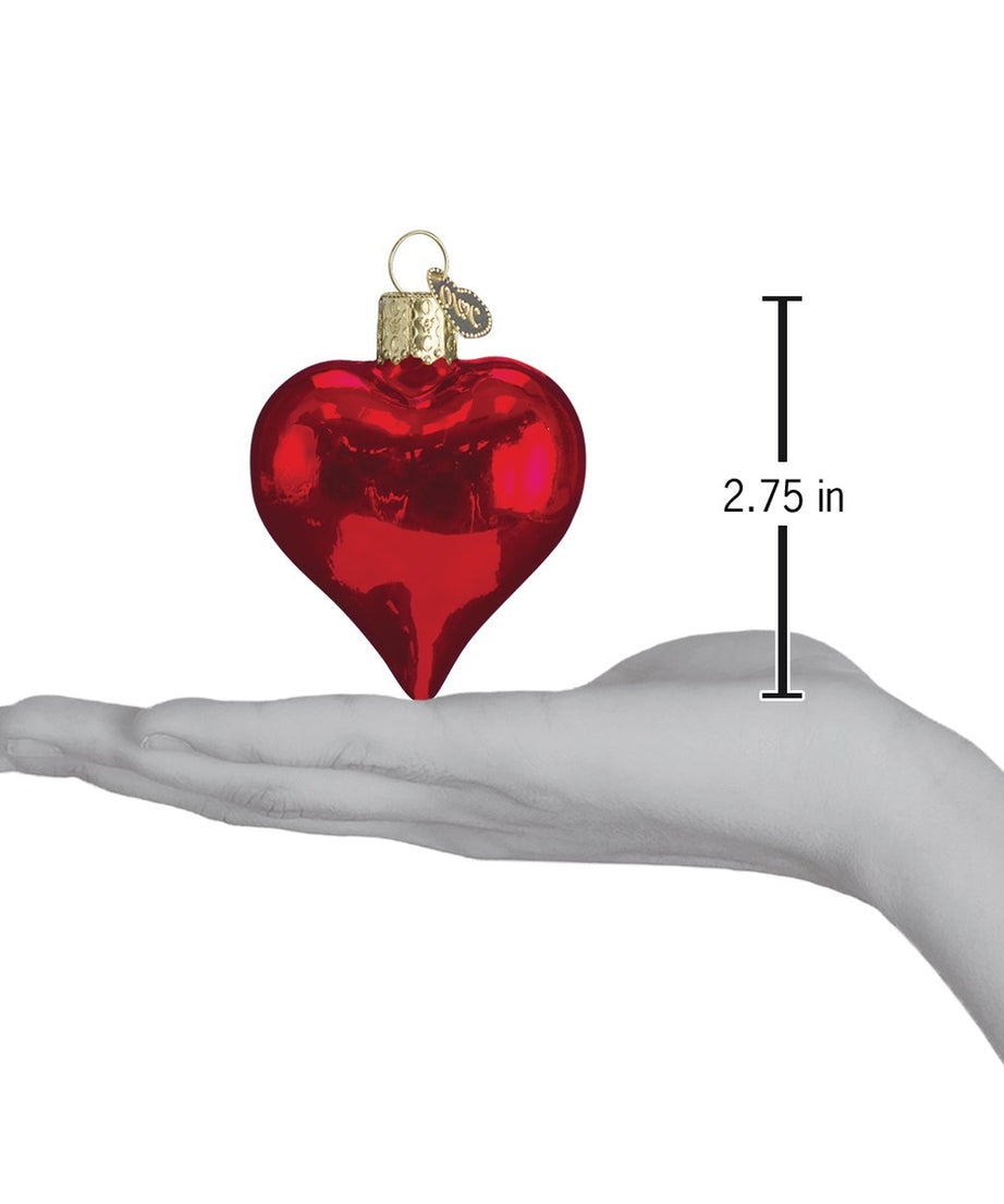 Shiny Red Heart Ornament
