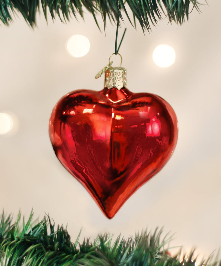 Large Shiny Red Heart Ornament