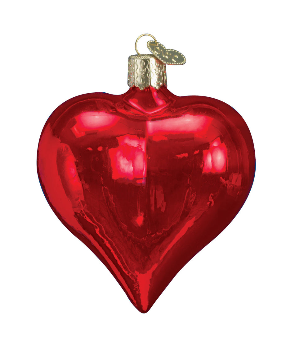 Large Shiny Red Heart Ornament