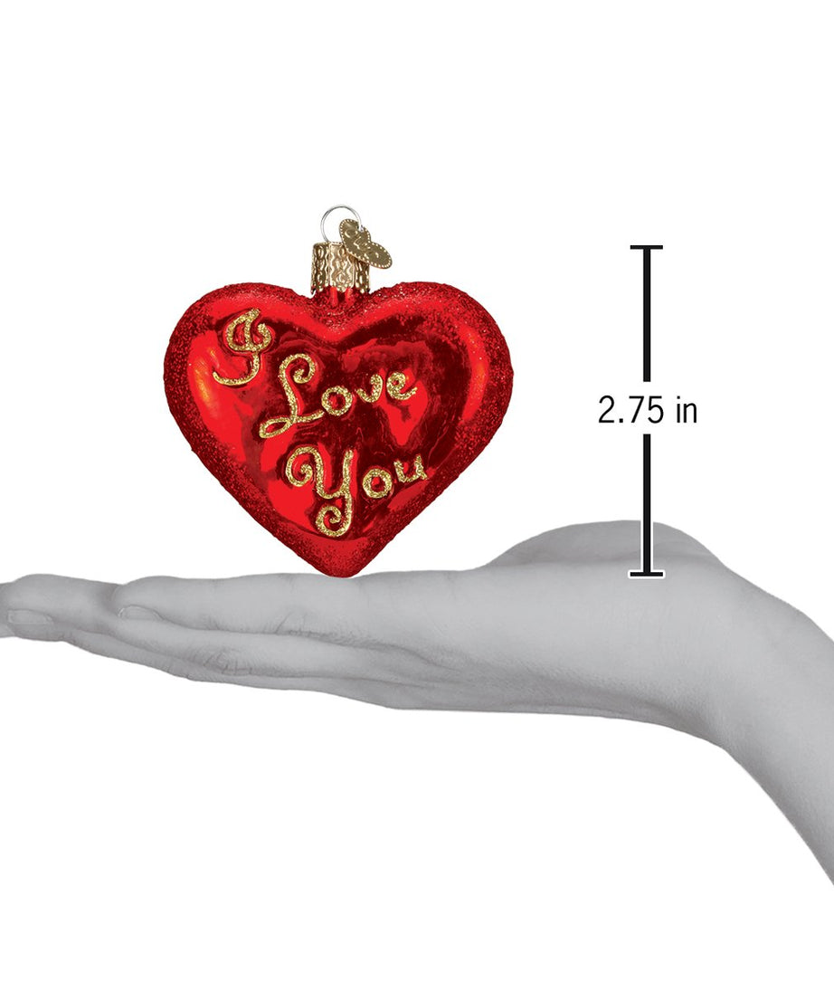 I Love You Heart Ornament