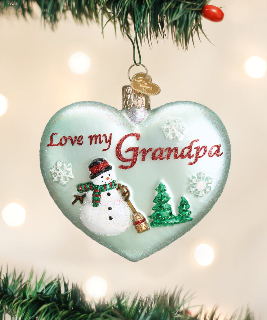 Grandpa Heart Ornament