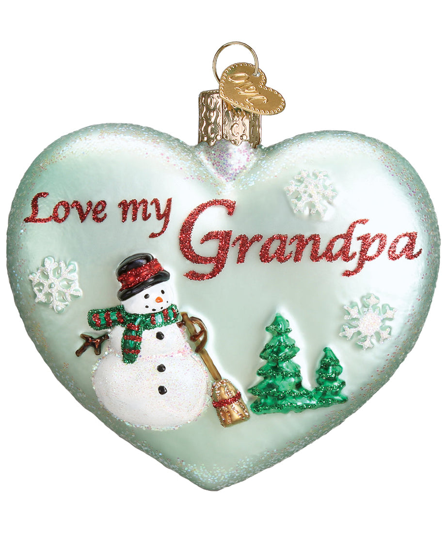 Grandpa Heart Ornament