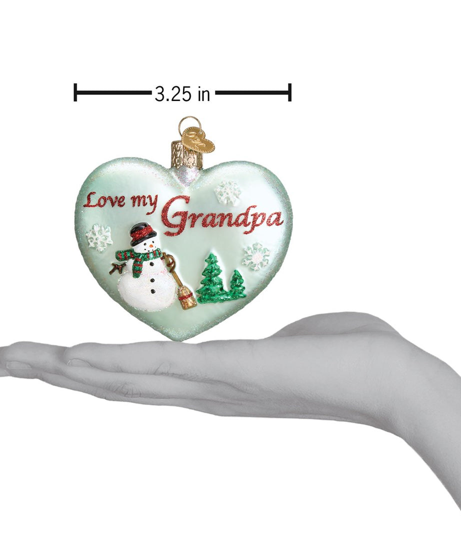 Grandpa Heart Ornament