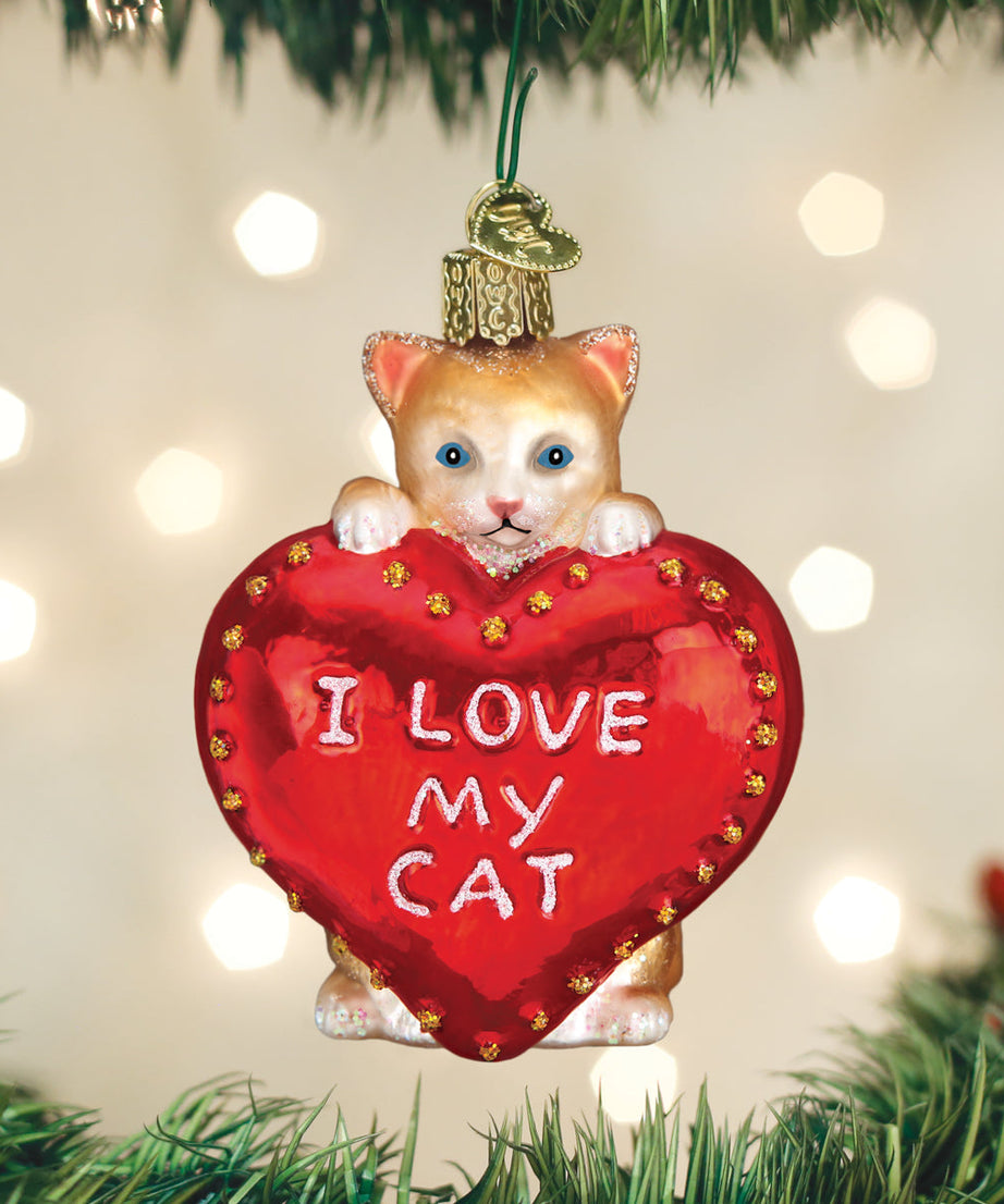 I Love My Cat Ornament