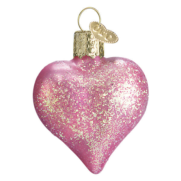 Pink Glittered Heart Ornament - Grazingbelles