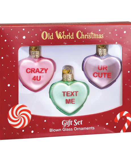 Conversation Hearts Set Ornament