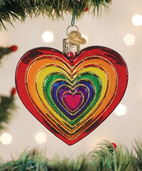 Rainbow Heart Ornament