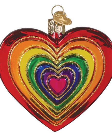 Rainbow Heart Ornament