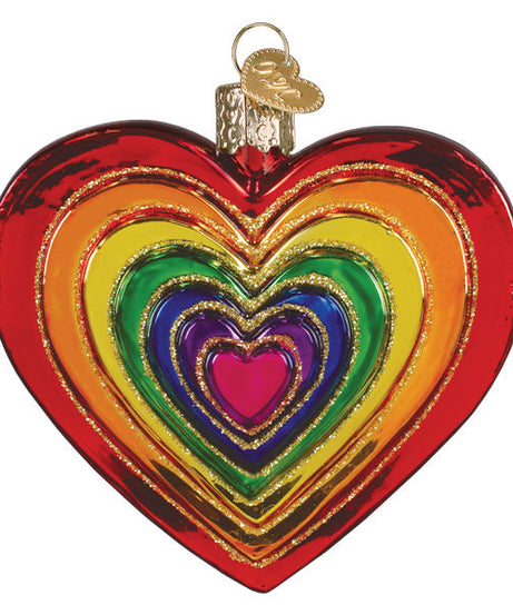 Rainbow Heart Ornament