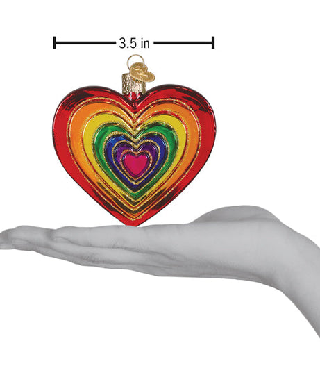 Rainbow Heart Ornament