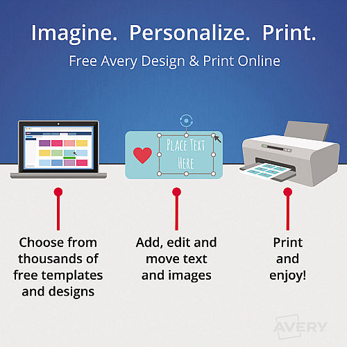 Avery EcoFriendly Mailing Labels, Inkjet/Laser Printers, 1 x 2.63, White, 30/Sheet, 100 Sheets/Pack (48460) - Grazingbelles