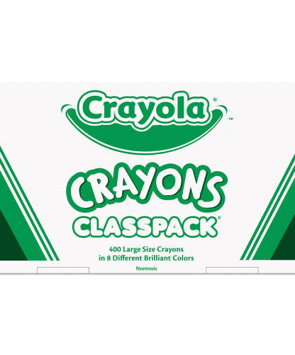 Crayola Classpack Large Size Crayons, 50 Each of 8 Colors, 400/Box (528038) - Grazingbelles