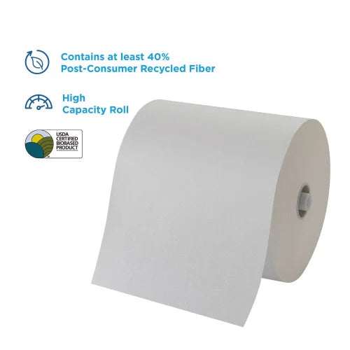 Pacific Blue® Hardwound Paper Towels, White 1-Ply, 1150-ft Rolls, 6 Rolls (26490) - Grazingbelles