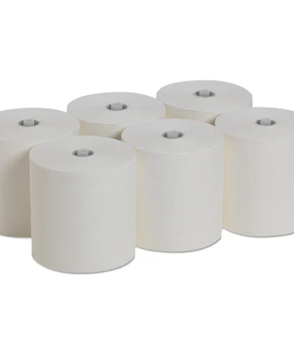 Pacific Blue® Hardwound Paper Towels, White 1-Ply, 1150-ft Rolls, 6 Rolls (26490) - Grazingbelles