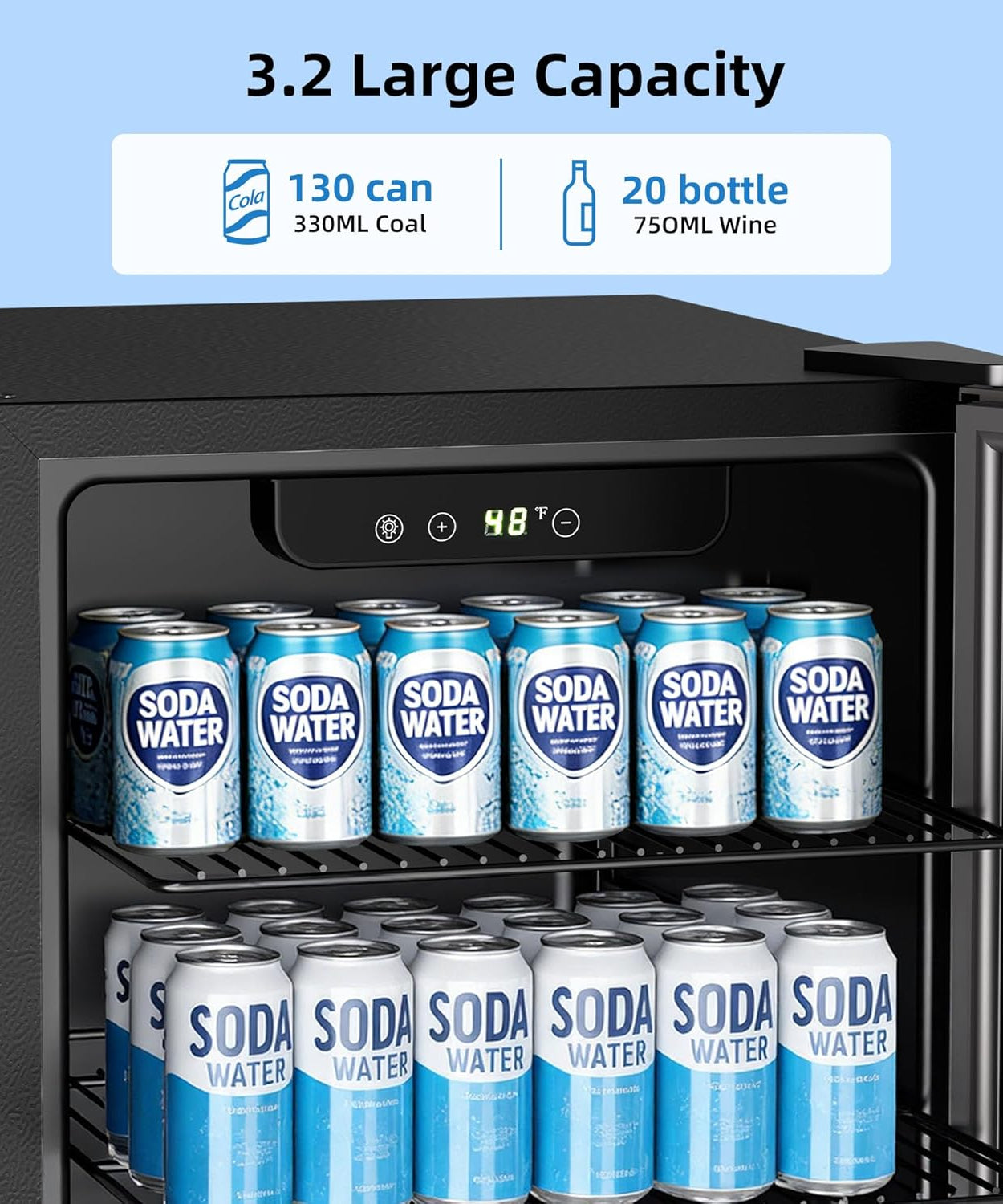 3.2 cu.ft  Wine Cooler/Cabinet Beverage Refrigerator W5899H