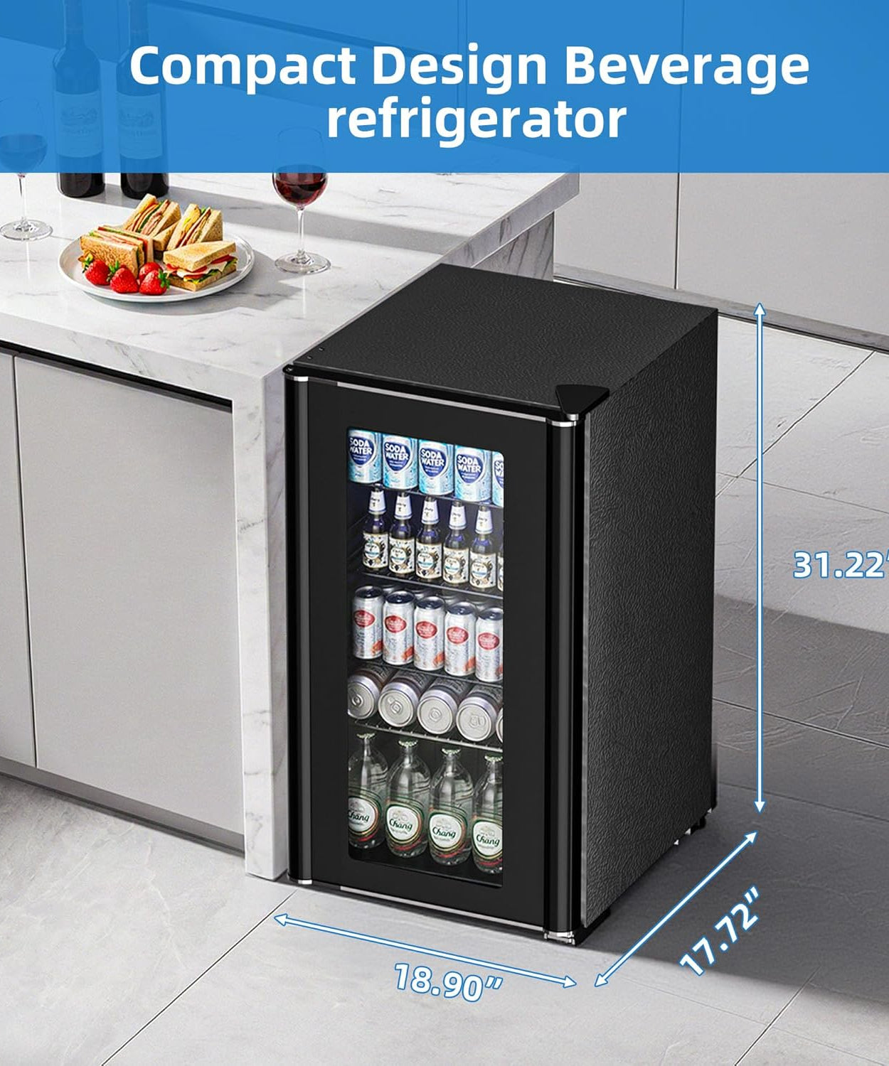 3.2 cu.ft  Wine Cooler/Cabinet Beverage Refrigerator W5899H