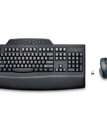 Kensington Pro Fit Comfort Wireless Desktop Set, 2.4 GHz Frequency/30 ft Wireless Range, Black (72403)