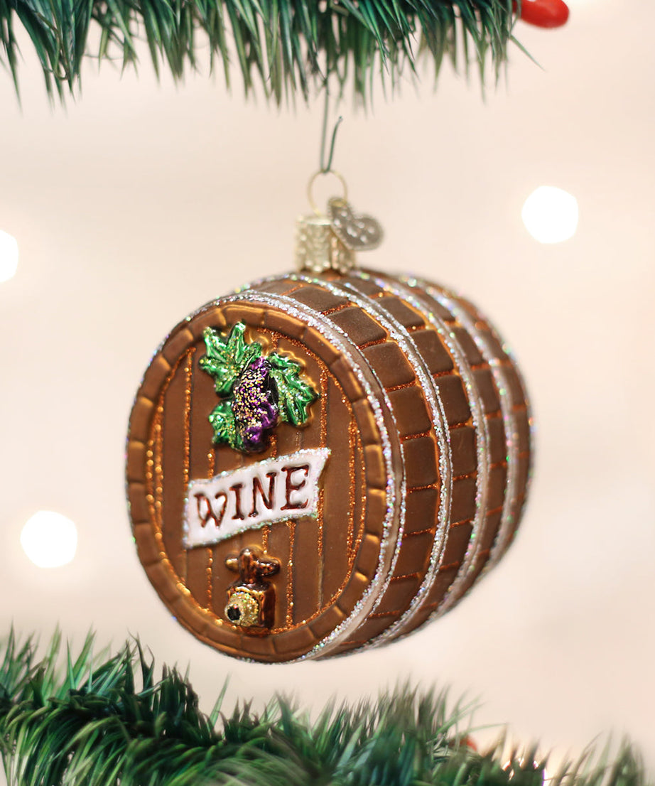 Wine Barrel Ornament